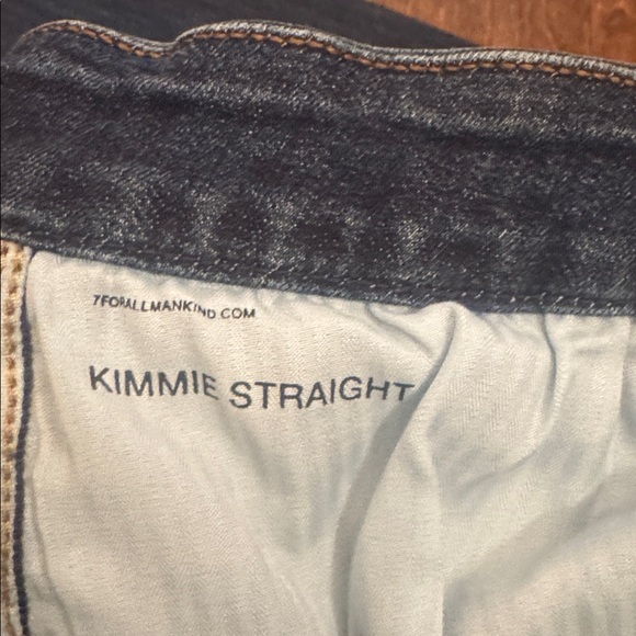 NWOT 7 For All Mankind Dark Blue Kimmie Straight Leg Jeans - 29 - Picture 3 of 6